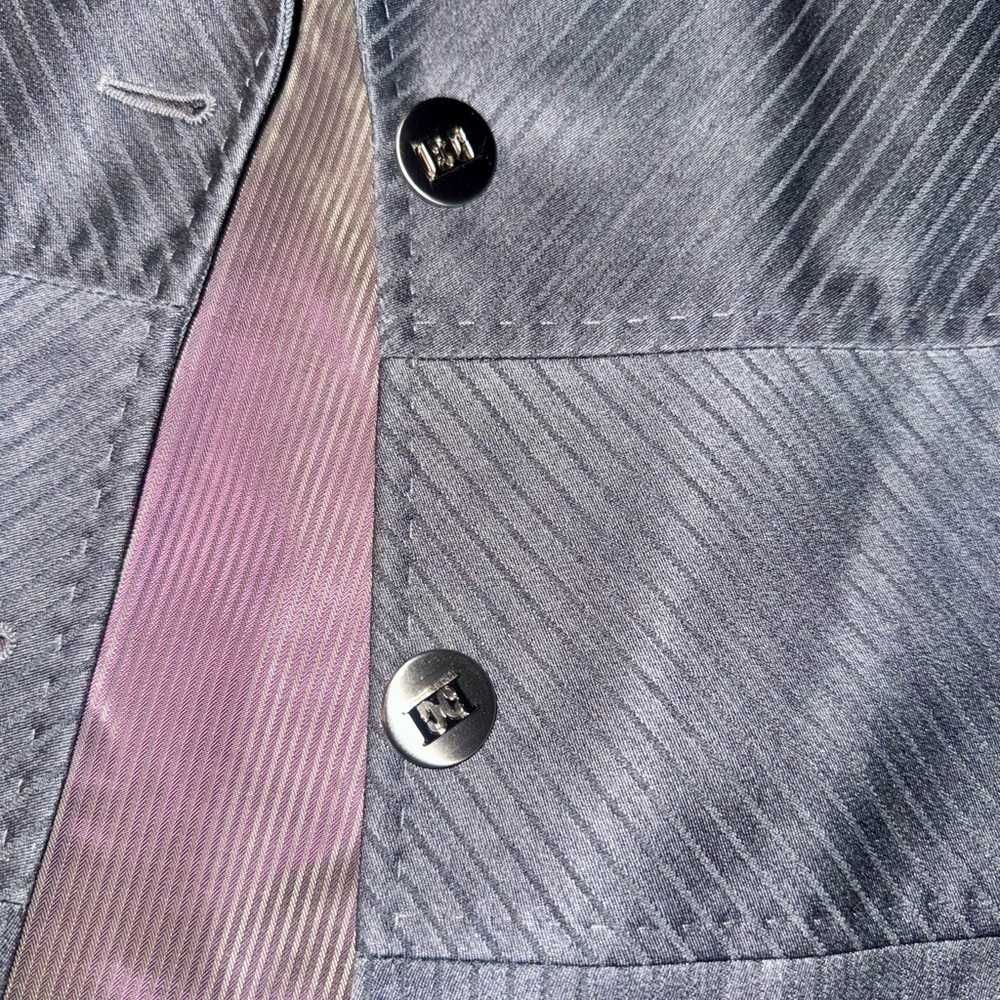 Vintage Escada Blazer, Dark Grey, Textured Long Jacket - Picture 5 of 8